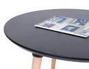 Massa Natural Black Round Coffee Table 80cm