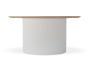 Mimi Natural White Round Coffee Table 80cm