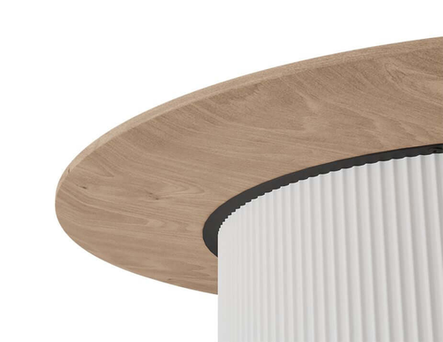 Mimi Natural White Round Coffee Table 80cm