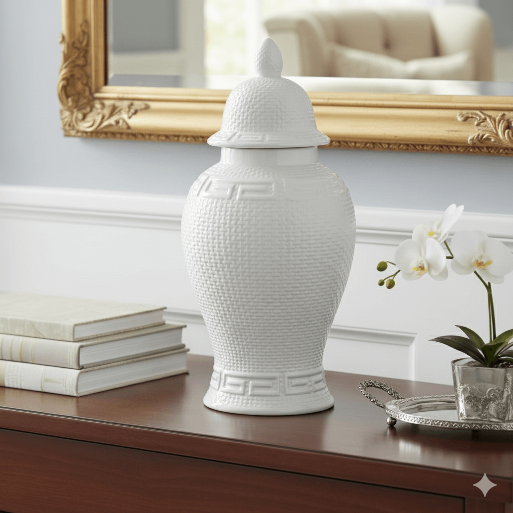 Minimalist Zen Style Ceramic Ginger Jar