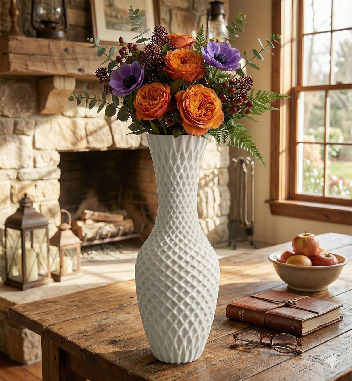 Modern 3D Geometric Ceramic Flower Vase