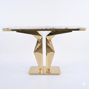 Modern Faux Marble Console Table - 160cm Gold