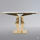 Modern Faux Marble Console Table - 160cm Gold