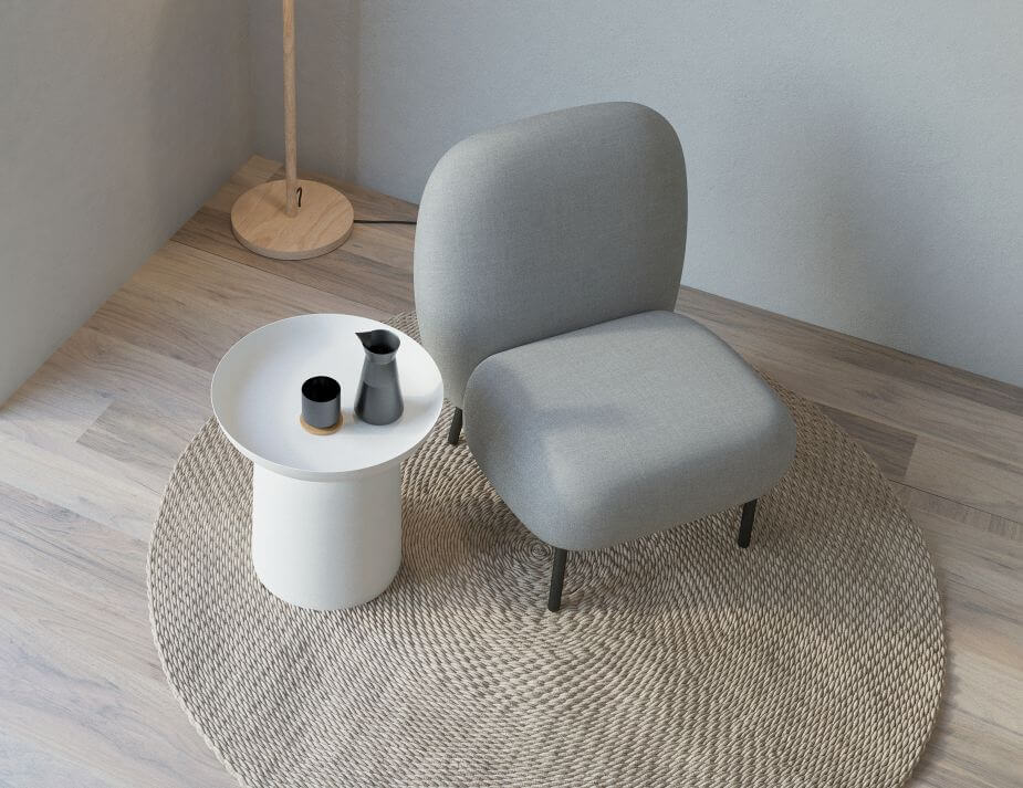Moulon Cloud Grey Chaise Lounge Chair
