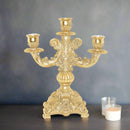 Neoclassical Gold Resin Taper Candlestick