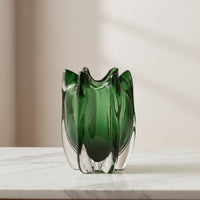 Noria Small Radiant Green Glass Bud Vase