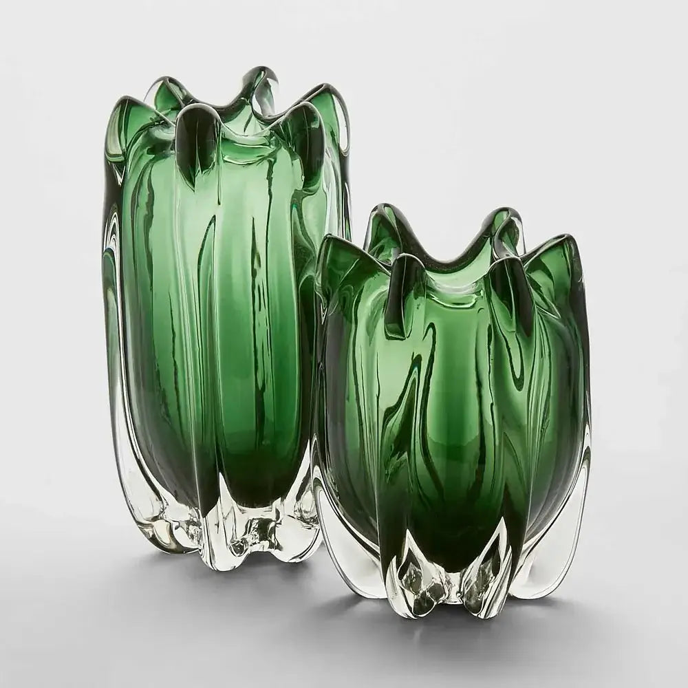 Noria Small Radiant Green Glass Bud Vase