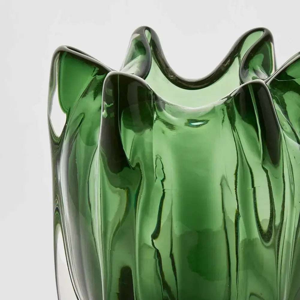 Noria Small Radiant Green Glass Bud Vase