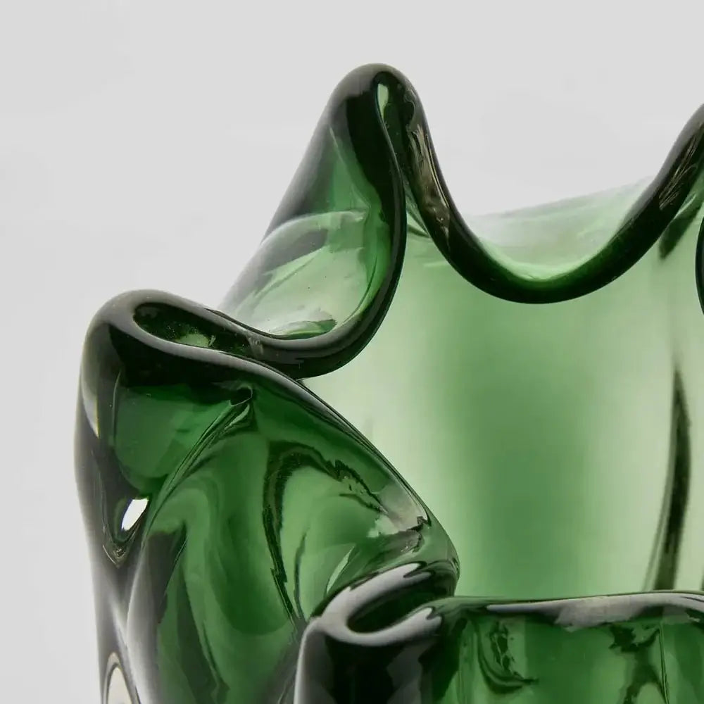 Noria Small Radiant Green Glass Bud Vase