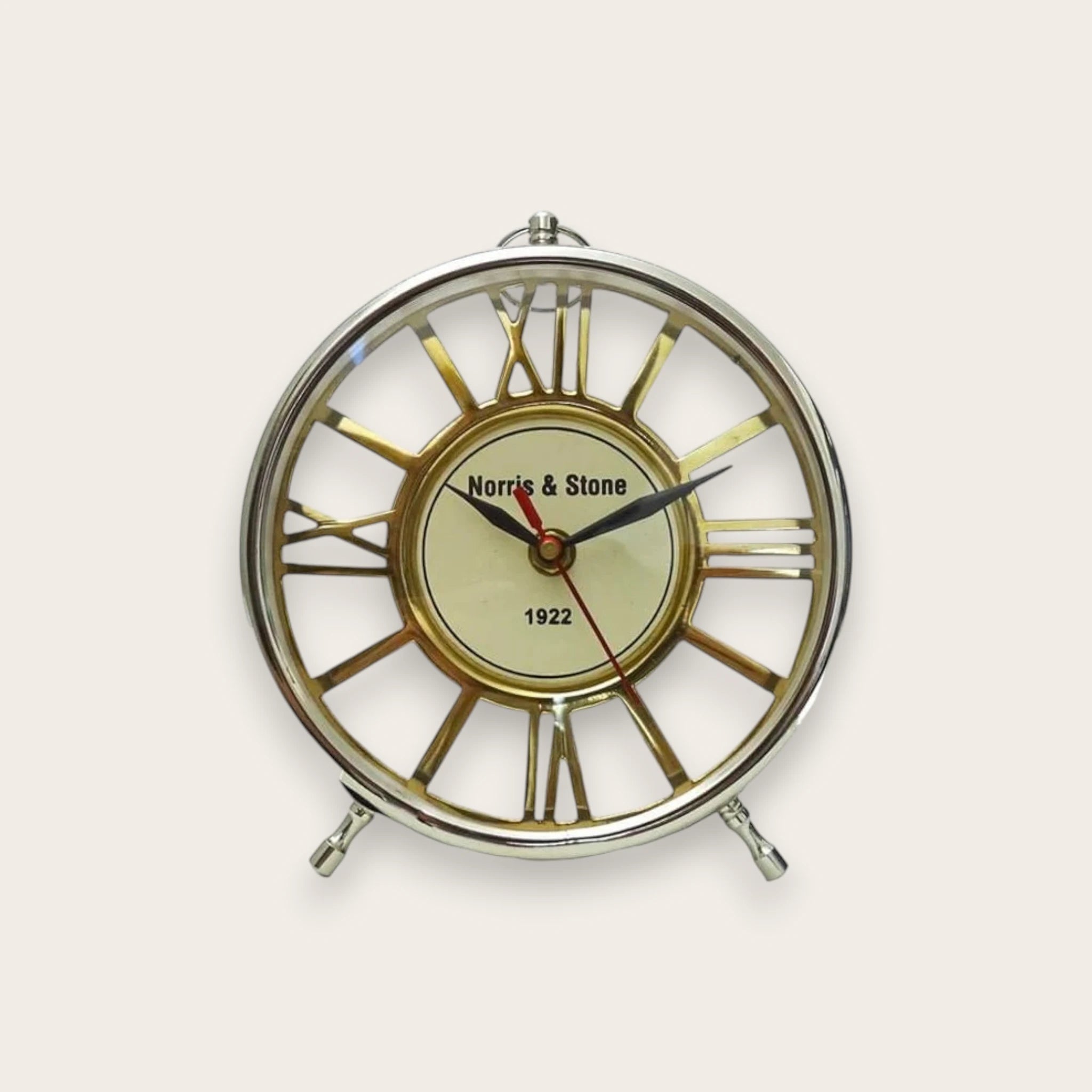 Norris Modern Round Mantel Clock - 24cm