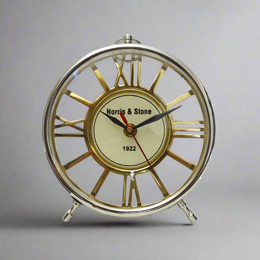 Norris Modern Round Mantel Clock - 24cm
