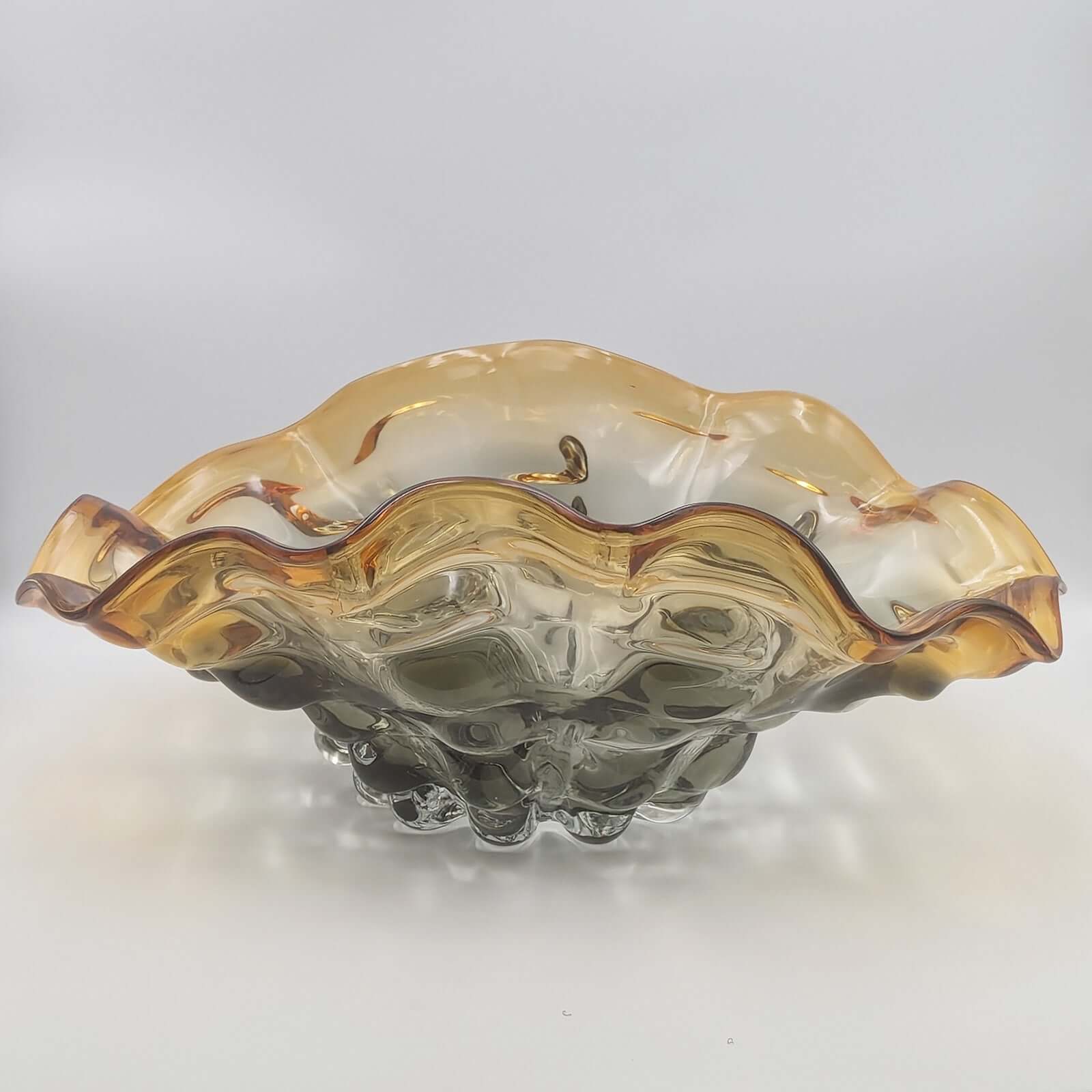 Oyster Blown Glass Fruit Bowl - Murano Inspired