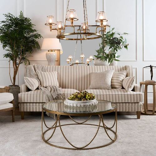 Palais Gold Rope Round Coffee Table 100cm