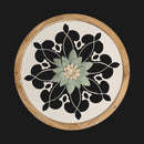 Carved Wood Round Wall Art Frame 70cm