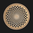 Large Round Wood Wall Art Frame 75cm