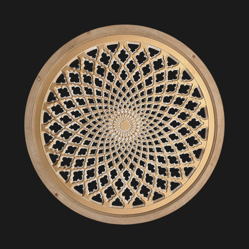 Large Round Wood Wall Art Frame 75cm
