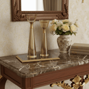 Refined Crystal & Bronze Candle Holder Set