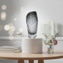 Rook Modern Art Deco Smoke Grey Glass Vase