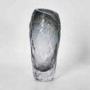 Rook Modern Art Deco Smoke Grey Glass Vase