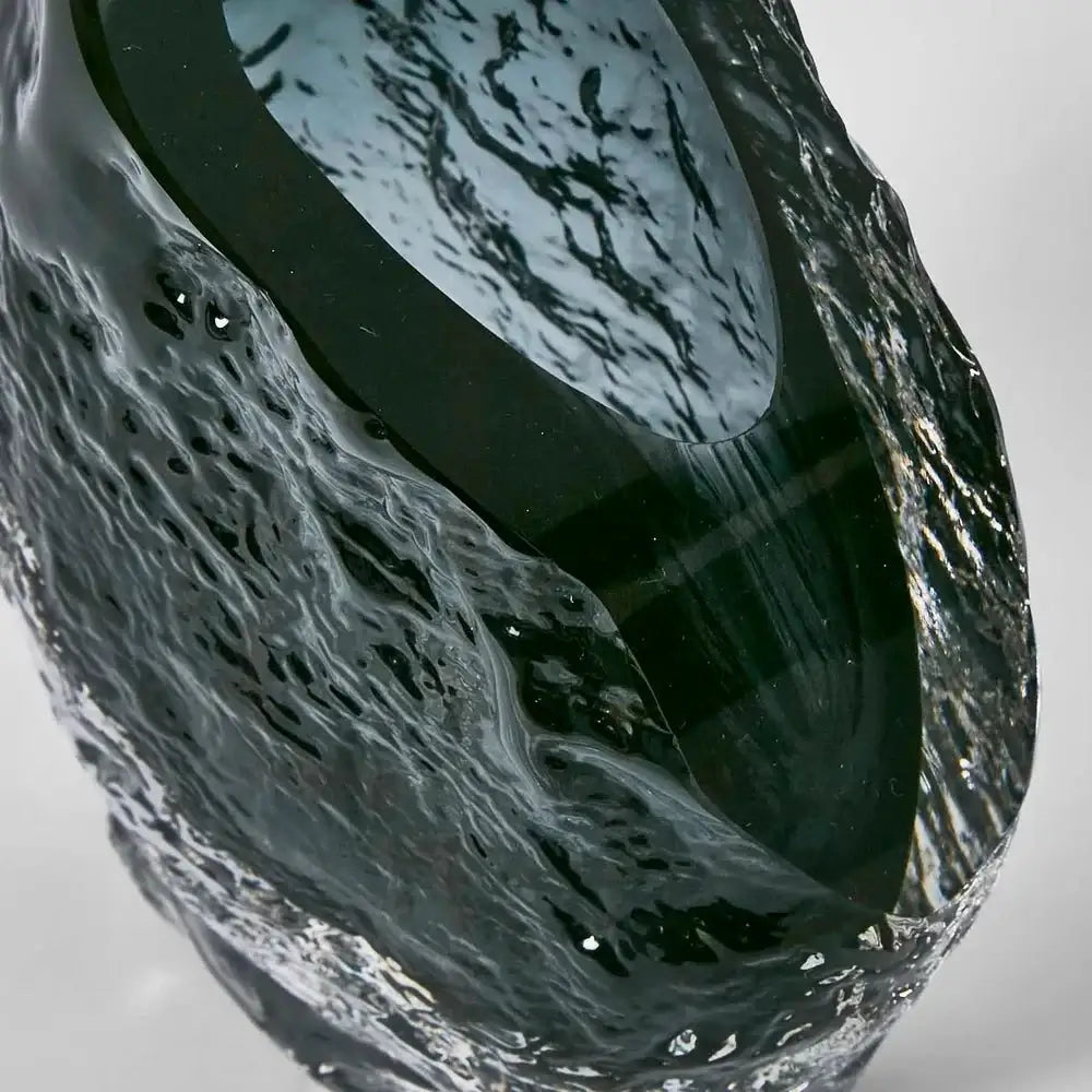 Rook Small Modern Art Deco Smoke Grey Vase