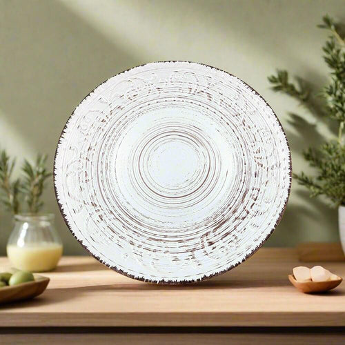 Rustic Fare Ceramic Dinner Plate - Cream