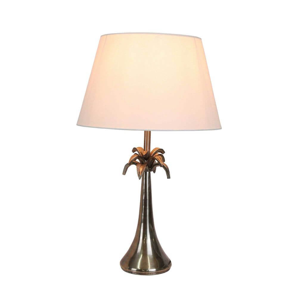 St Vincent Antique Silver Lamp Base 48cm