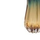 Striking Charcoal Yellow Art Glass Vase
