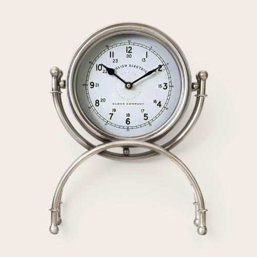 Rustic Silver Suspended Table Clock - 40cm