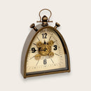 Antique Moving Gear Triangular Table Clock - 32.5cm