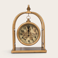 Basil Antique Gold Moving Gear Table Clock - 55cm