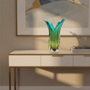 Tall V-Shape Coastal Art Glass Vase