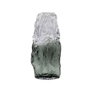 Textured Glacial Art Glass Vase Grey