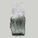 Textured Glacial Art Glass Vase Grey
