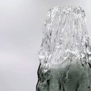 Textured Glacial Art Glass Vase Grey
