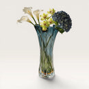 Oceanic Ombre Blown Glass Art Vase