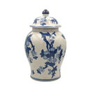 Vintage Blue White Blossom Motif Jar