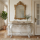 Vintage Wrought Iron Console Table - 138cm