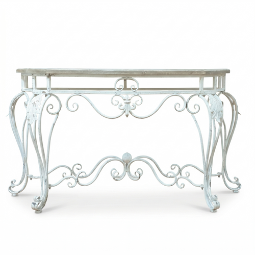 Vintage Wrought Iron Console Table - 138cm
