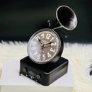 Vintage Phonograph Style Table Clock