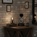Vintage Phonograph Style Table Clock
