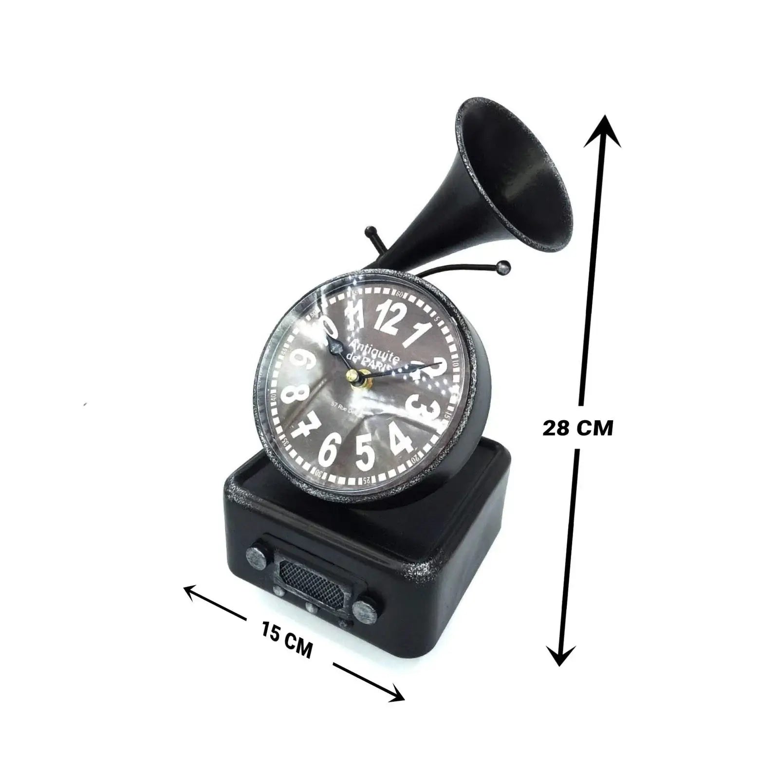 Vintage Phonograph Style Table Clock