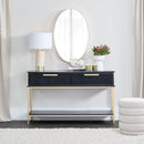 Aimee Drawer Console Table Black - 140cm - Luxury Co