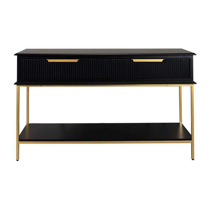 Aimee Drawer Console Table Black - 140cm - Luxury Co