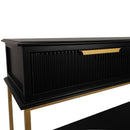 Aimee Drawer Console Table Black - 140cm - Luxury Co