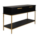 Aimee Drawer Console Table Black - 140cm - Luxury Co