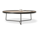 Alora Round Coffee Table Black Modern Oak - LargeLuxury Co