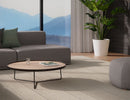 Alora Round Coffee Table Black Modern Oak - LargeLuxury Co