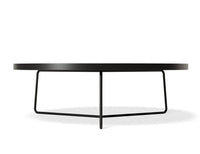 Alora Round Coffee Table Black Modern Oak - LargeLuxury Co