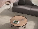 Alora Round Coffee Table Black Modern Oak - LargeLuxury Co