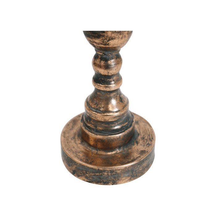 Antique Aged Rustic Gold Candle Holder - 46cm - Luxury Co